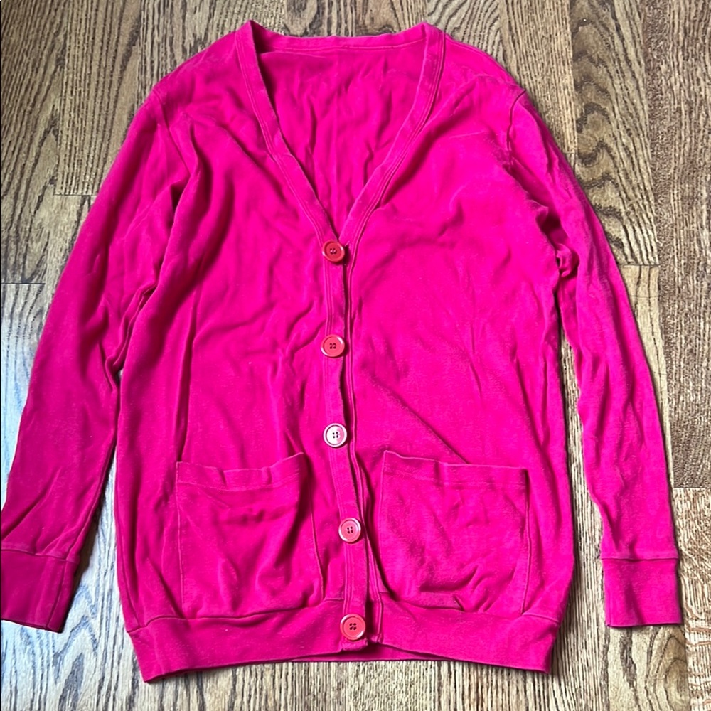 American Apparel Pink Cardigan Sweater